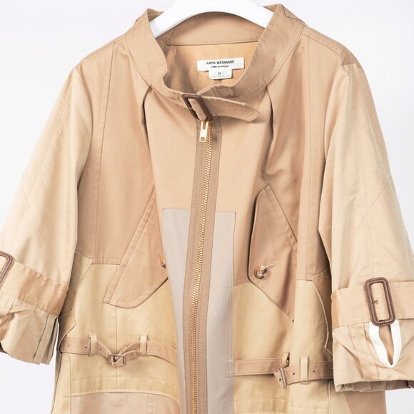Junya Watanabe Comme Des Garcons SS/20 Runway Khaki Patchwork Trench Coat - Picture 4 of 12